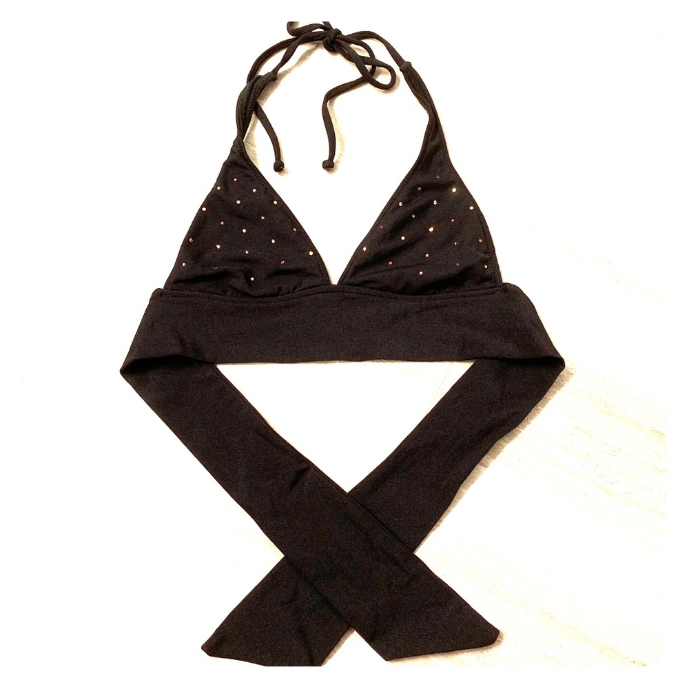 Bebe Black Triangle Bikini Top